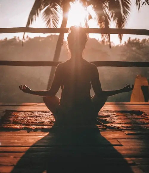 Meditation during a wellness retreat